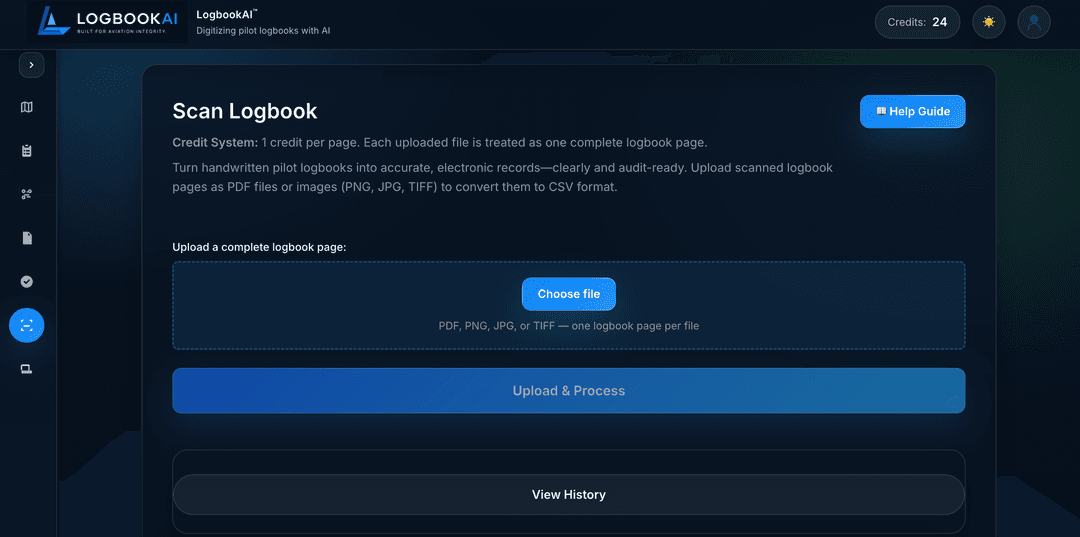LogbookAI™ - Digitizing Pilot Logbooks