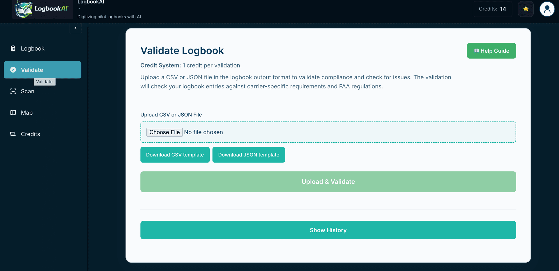 Audit feature screenshot